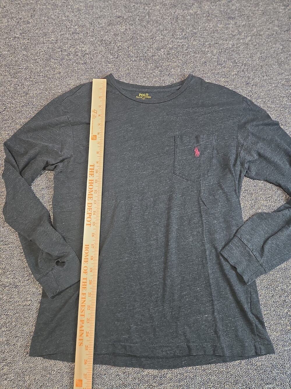 Polo Ralph Lauren Mens Long Sleeve T Shirt Gray Small